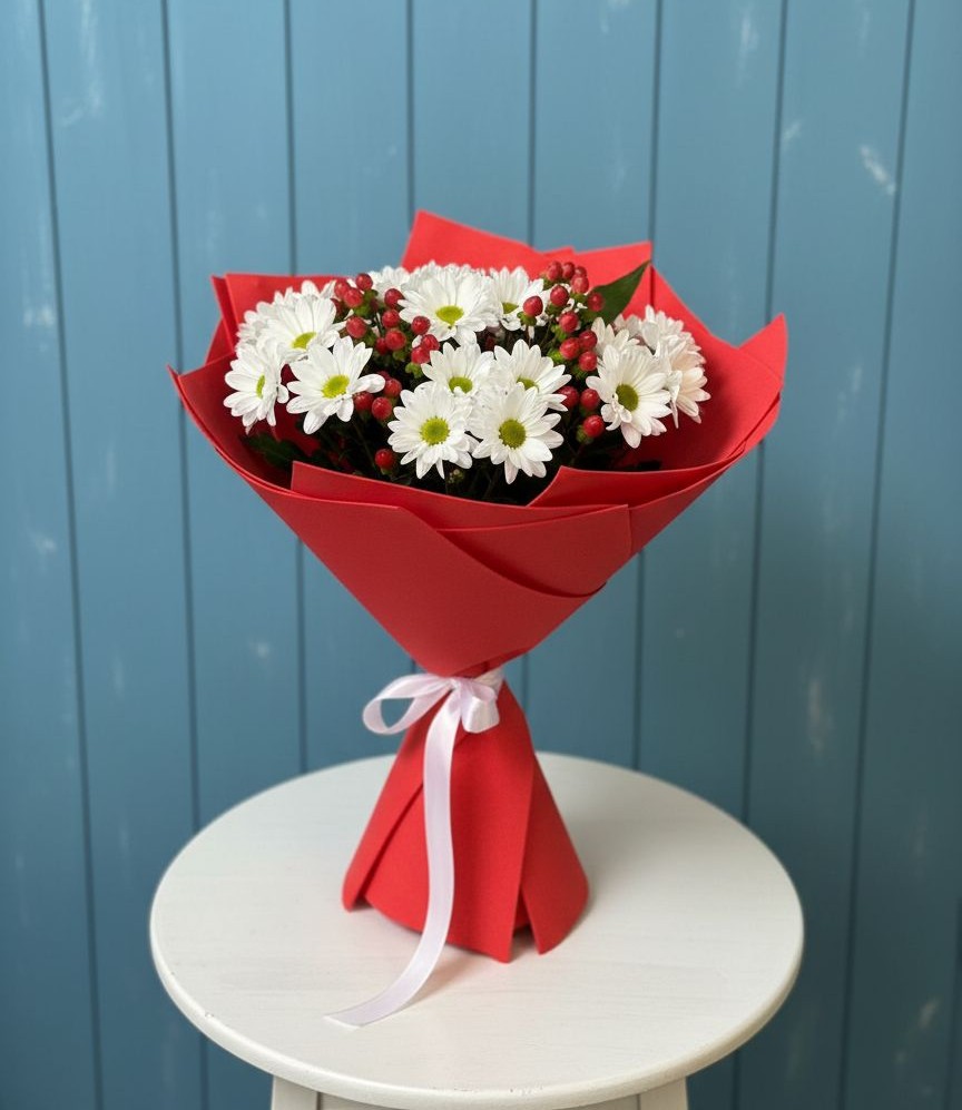 Букет цветов из: Хризантемы в Хлюпино