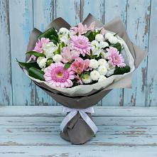 Букет цветов из:  Герберы, Альстромерии и Хризантемы #REPLACE_PRED# Хлюпино