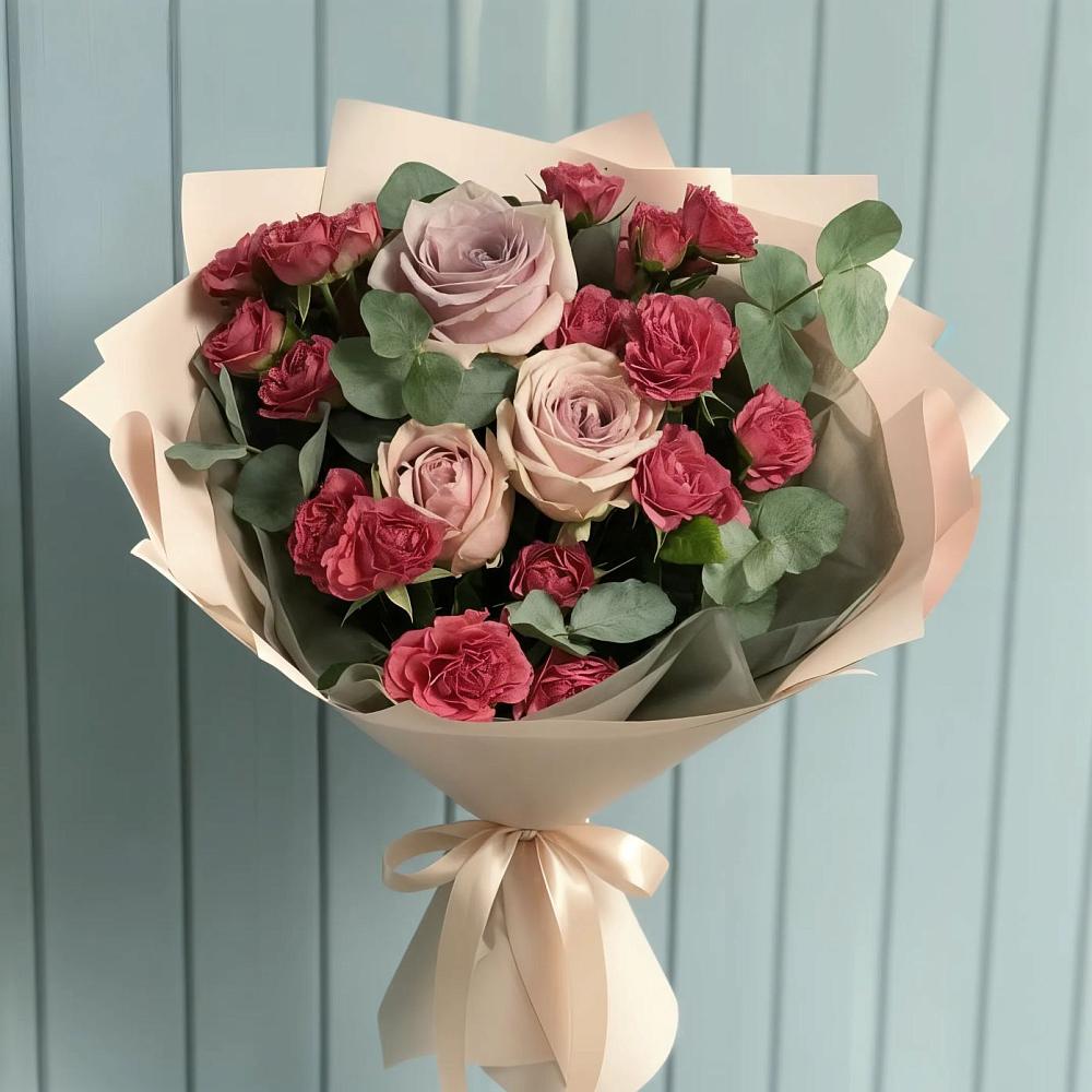 Букет цветов из: Гвоздики и Розы в Хлюпино