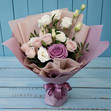 Букет цветов из:  Розы и Лизиантусы в Хлюпино