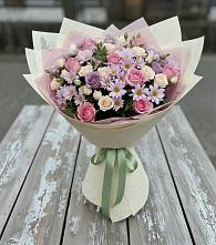 Букет цветов из:  Розы и Хризантемы в Хлюпино