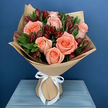 Букет цветов из:  Розы и Альстромерии в Хлюпино