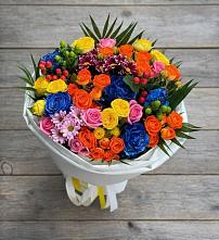 Букет цветов из:  Розы и Хризантемы в Хлюпино