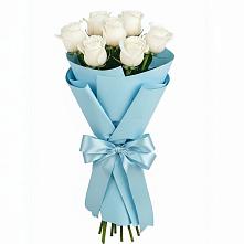 Букет 7 белых роз Проуд #REPLACE_PRED# Хлюпино