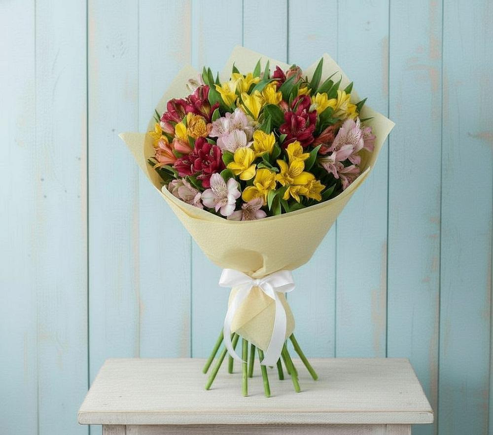 Букет цветов из: Альстромерии в Хлюпино