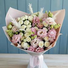 Букет цветов из:  Альстромерии и Розы в Хлюпино